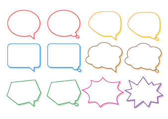 シンプルな吹き出しセット70