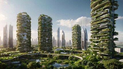 Obraz premium skyscrapers in the city
