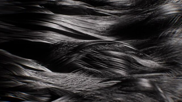 Hair care, Animation Nourish hair action of shampoo or serum. Repair Damaged Hair.