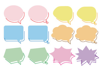 シンプルな吹き出しセット64