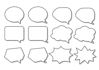 シンプルな吹き出しセット60