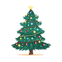 Fototapeta premium A highly decorative christmas tree