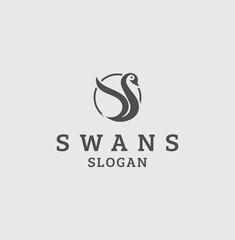 Swans Logo with vector design