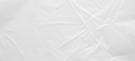White transparent plastic bag texture background