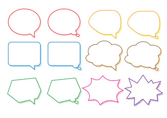 シンプルな吹き出しセット61