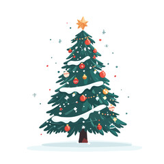 Fototapeta premium A highly decorative christmas tree