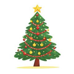 A highly decorative christmas tree