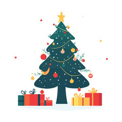 Christmas tree with presents