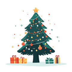 Christmas tree with presents