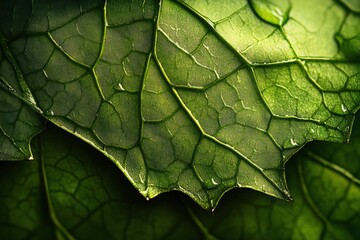 Fototapeta premium Enlivening green closeups to use as backgrounds, wallpaper or textured pics to inspire growth and connections , ai