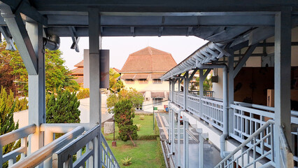 Yogyakarta, Indonesia - September 20 2024: The architecture of Benteng Vredeburg, Yogyakarta