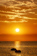 Beautiful sunset over the sea