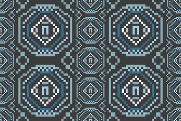 seamless geometric pixel pattern, seamless pattern illustrating.