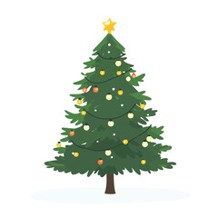 Fototapeta premium Vector of christmas tree isolated on white