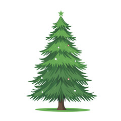 Obraz premium Vector of christmas tree isolated on white