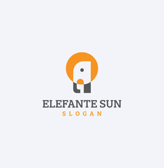  Elephant logo with Sun 