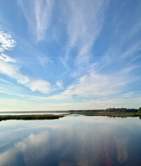 clouds over the lake