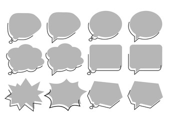 シンプルな吹き出しセット30