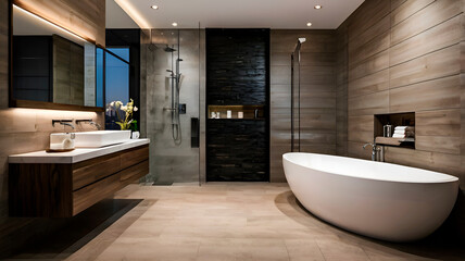 modern bathroom interior with bathroom