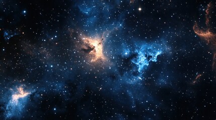 Fototapeta premium Deep space shining stars in night sky, constellation star field, galaxy