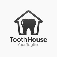 Tooth House Logo Design Template. Good for Business, Agency, Community and Organization