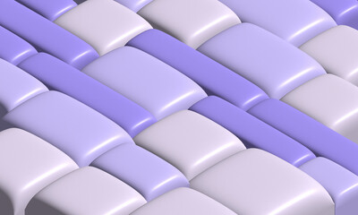 purple pastel tiles background made of glossy spheres, 3d illustration