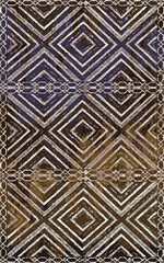 Modern Boho trending style Carpet design illustration with distressed and grunge texture in high resolution
