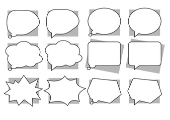 シンプルな吹き出しセット3