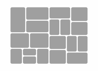 Pictures or photos frame collage. comics page grid layout abstract photo frames and digital photo wall template