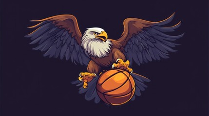 Fototapeta premium Eagle with Basketball