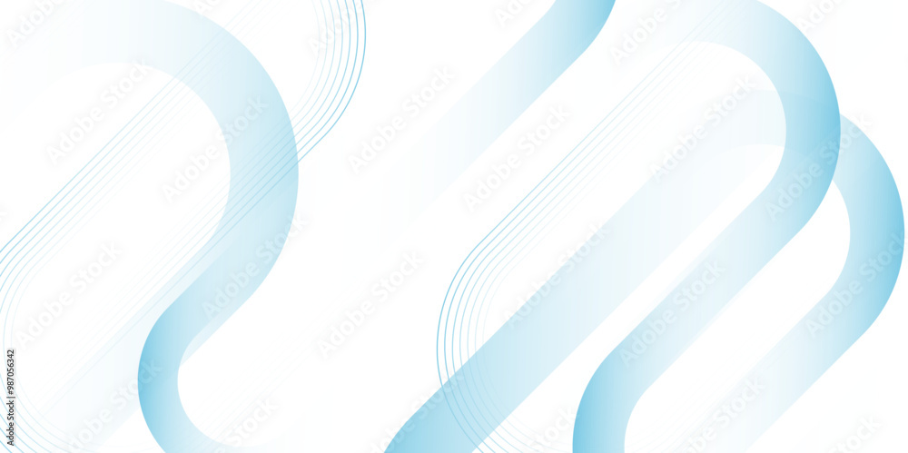 Aufkleber Abstract blue and white diagonal geometric shapes line background. blue color background abstract art.  Trendy minimal banner, Vector illustration abstract graphic design pattern background template.