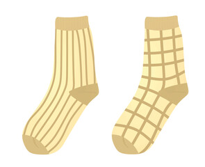 Line pattern sock. vector illustration