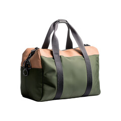 Green and Beige Travel Duffel Bag