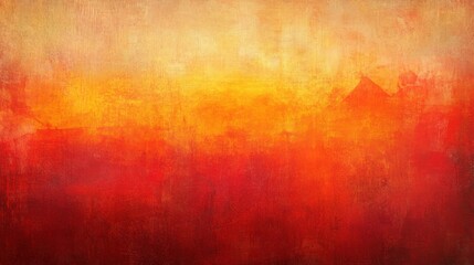 Obraz premium Abstract background with a transition from fiery red to sunset orange, featuring a raw, distressed texture.