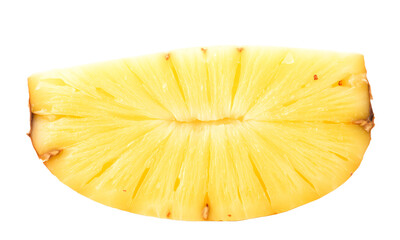 pineapple slice isolated on transparent background
