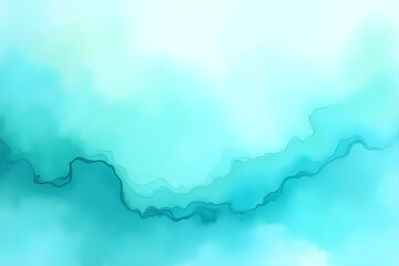 Obraz premium Abstract watercolor paint background by teal color blue and green with liquid fluid texture for background, banner