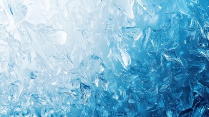 Fototapeta premium A gradient of icy blue to white, with a glossy surface reminiscent of a frozen, reflective glass surface.