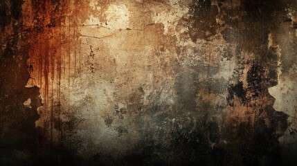 Fototapeta premium A grunge background with distressed textures and rough edges, ideal for creating a raw, urban, and edgy aesthetic.