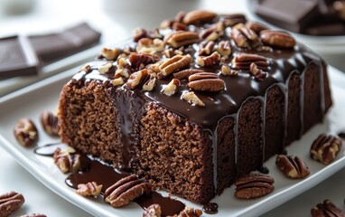 Chocolate Cake with Pecans