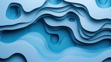 Obraz premium A paper cut background with layered shapes and soft shadows, creating a 3D effect that adds depth to any design.