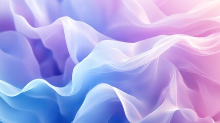 Obraz premium A soft 3D gradient fading from lavender to sky blue, with gentle, flowing forms that create a peaceful, floating effect, perfect for tranquil visuals.