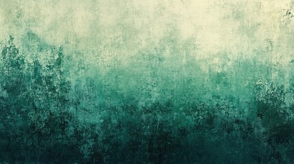 A soothing green-to-teal gradient with a rough texture, resembling worn-out fabric, adds depth to this abstract design.