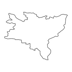 Kohat district map, administrative division of Pakistan. Vector illustration.