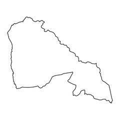 Lower South Waziristan district map, administrative division of Pakistan. Vector illustration.