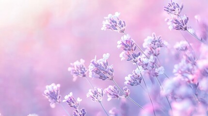 Naklejka premium Gradient background moving from lavender to soft pastel pink, creating a dreamy, delicate look, perfect for whimsical designs.