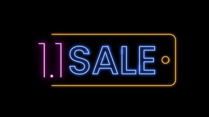 1.1 event shop sale text animation