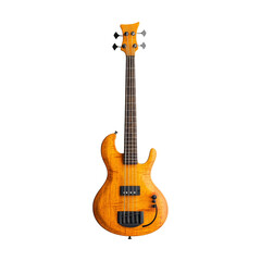 Naklejka premium Orange Bass Guitar Isolated