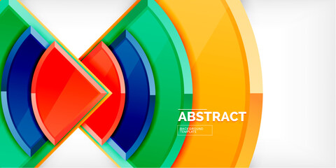 Triangle circles background. Vector Illustration For Wallpaper, Banner, Background, Card, Book Illustration, landing page