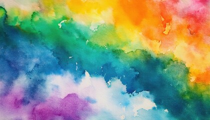 Vibrant Watercolor Abstract Splash. Soft Blending of Turquoise, Purple, Pink, and Orange Hues in Fluid Artistic Movement. Perfect for Creative Backgrounds, Art Projects, or Design Inspiration