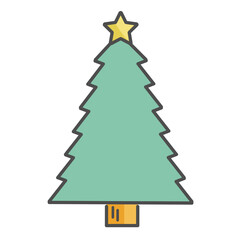 クリスマスツリー　もみの木　イラスト